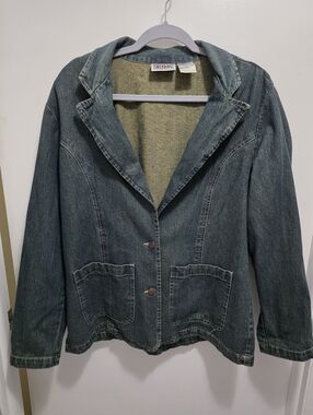 Bill Blass Vintage Denim Blazer Size Larger
